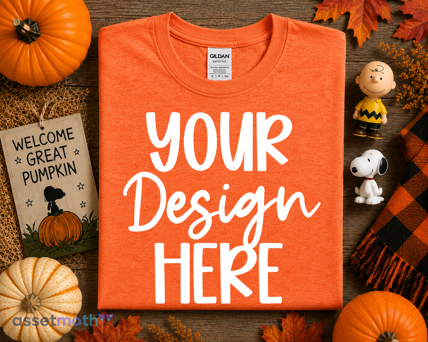The Great Pumpkin (HEATHER ORANGE): 2026 Shirt Mockup preview image