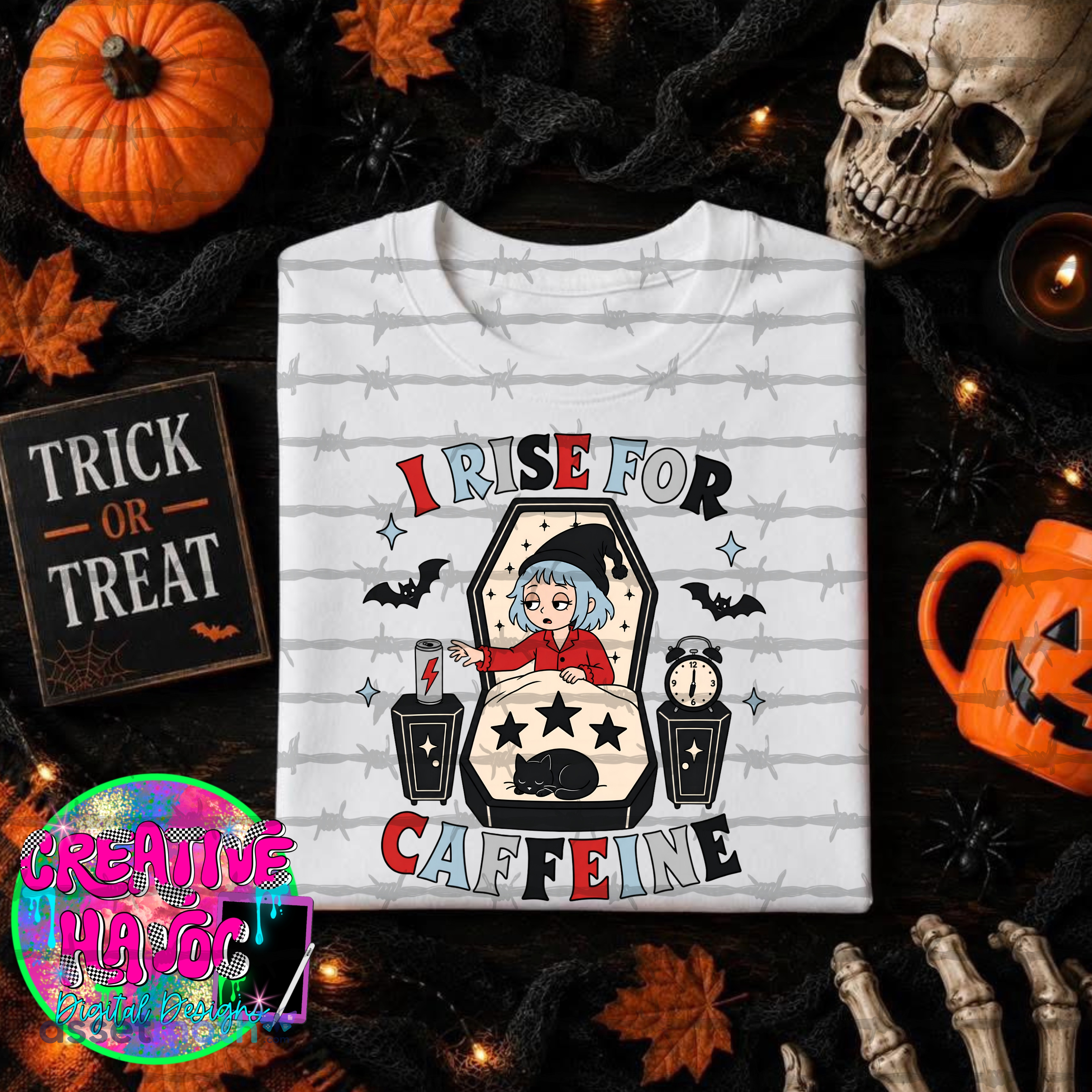 I rise for caffeine…Witchy caffeine png preview image