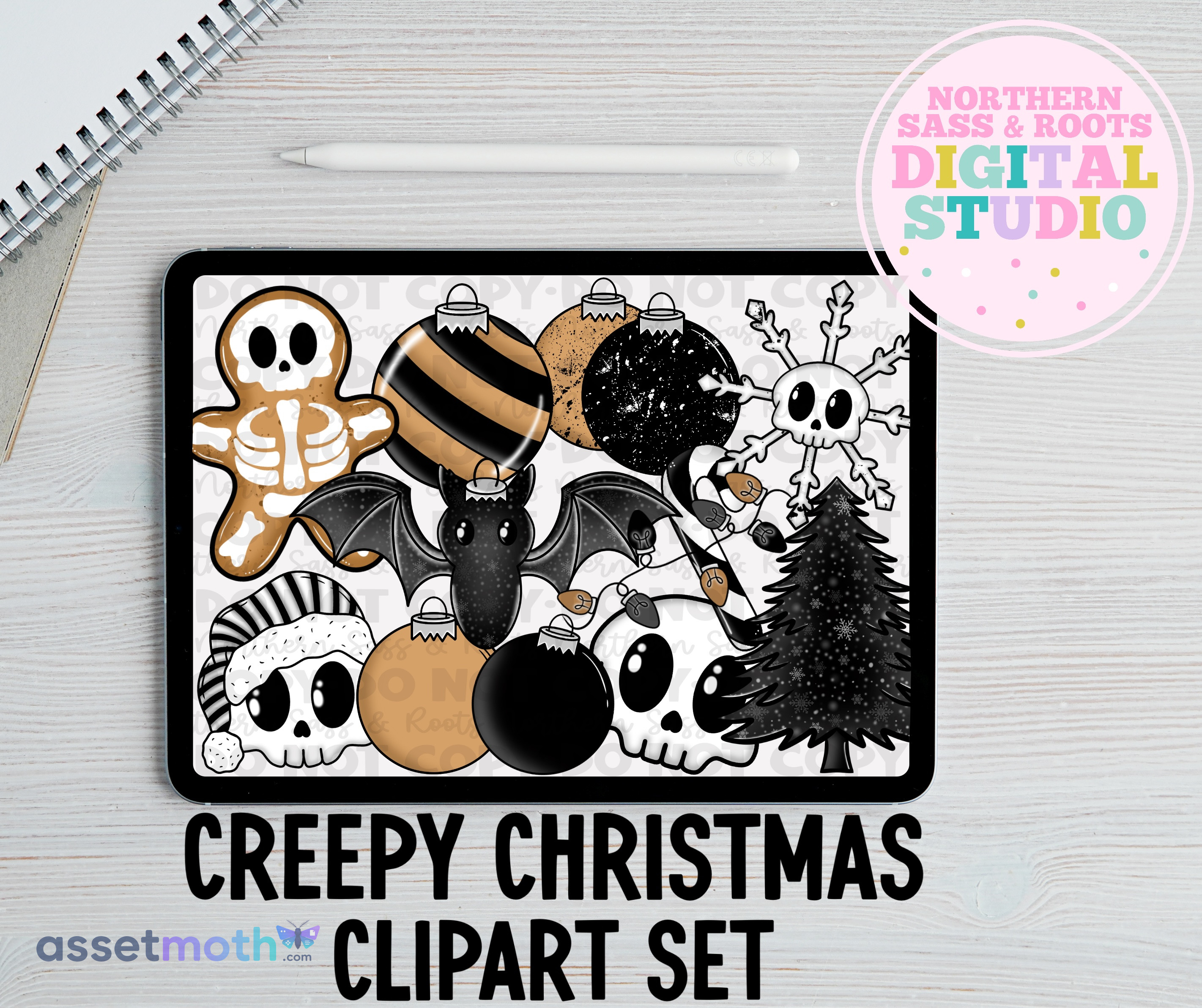 Creepy Christmas: Clipart Set preview image
