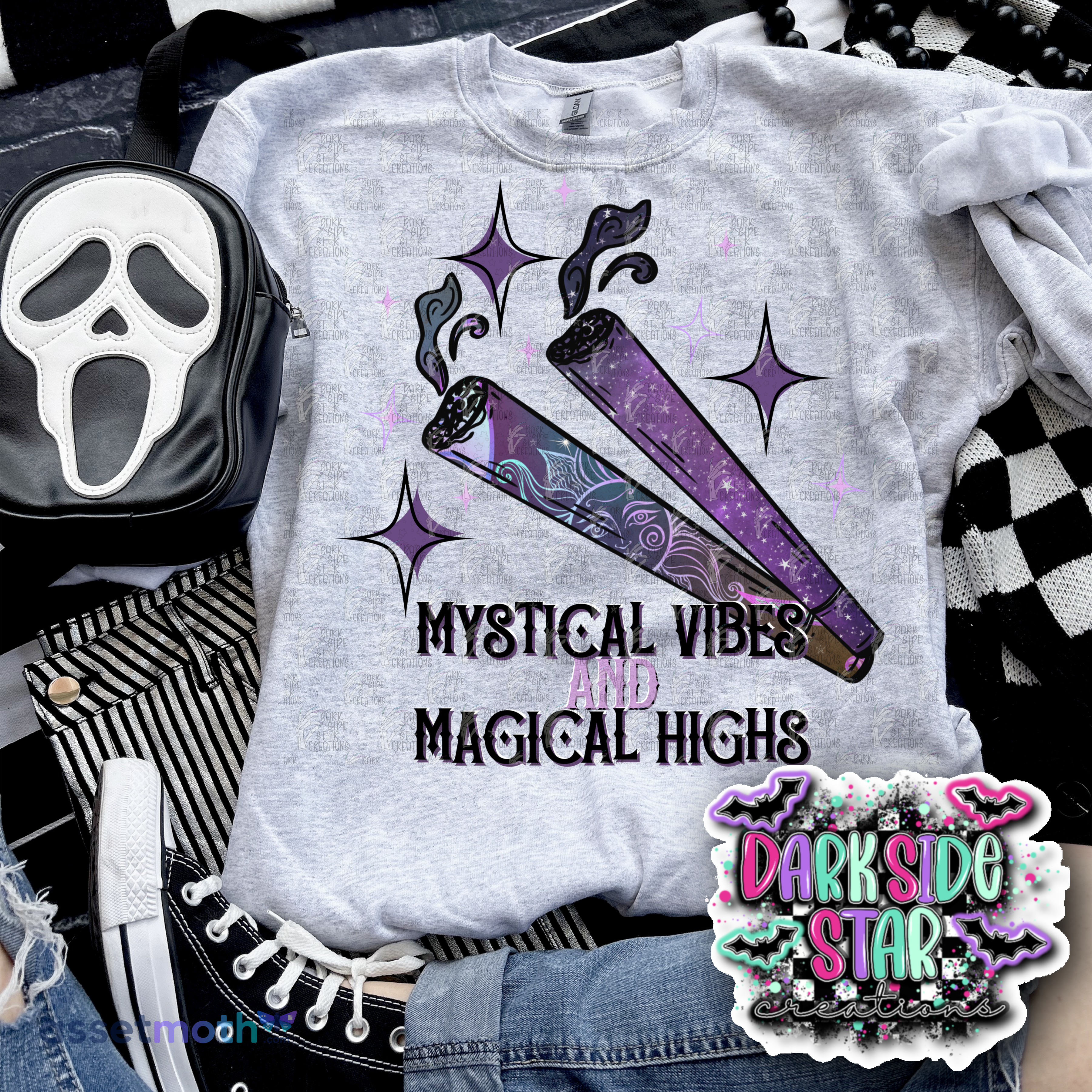 Mystical Vibes And Magical Highs 12x12 300 DPI PNG Digital Download preview image