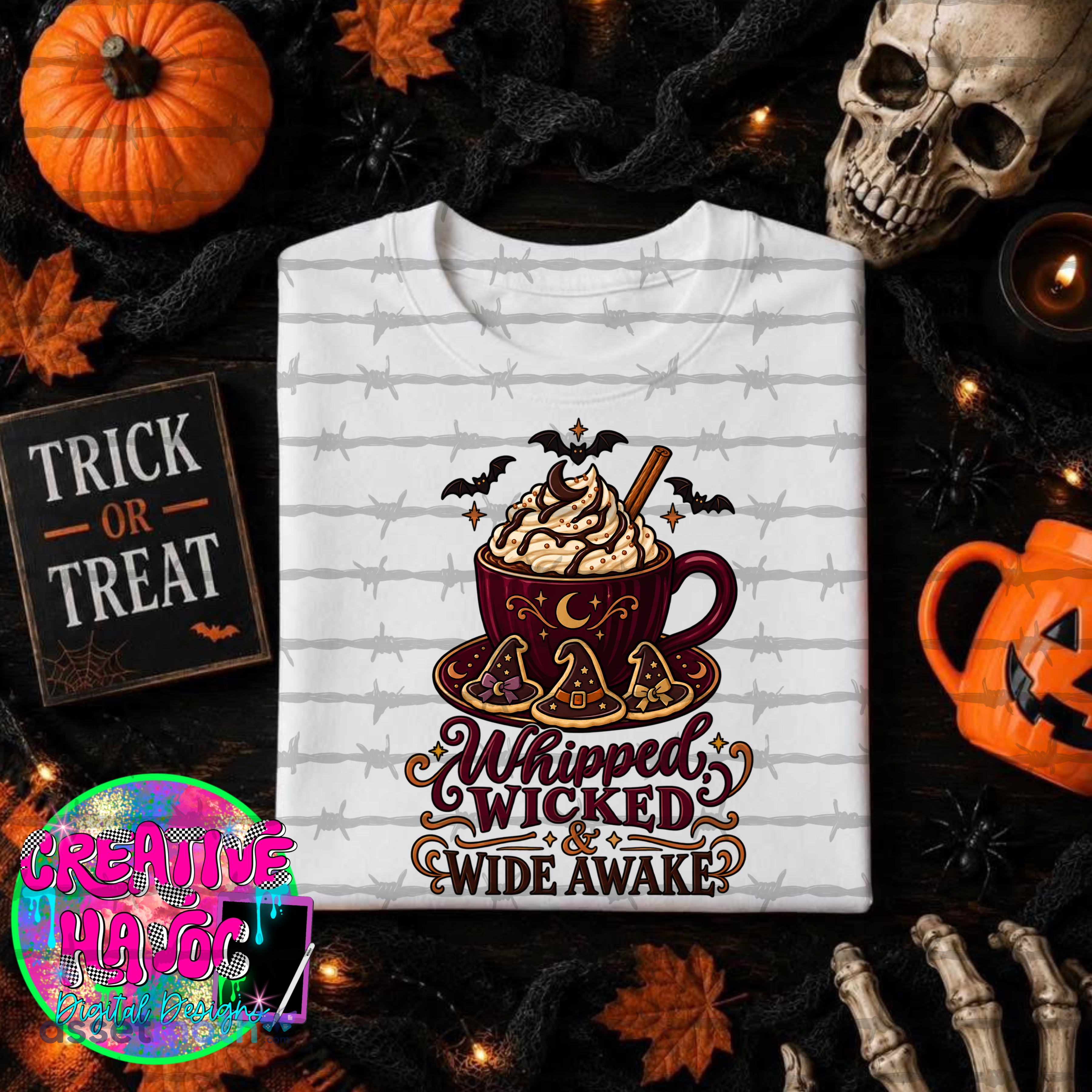 Whipped wicked and wide awake witchy png preview image
