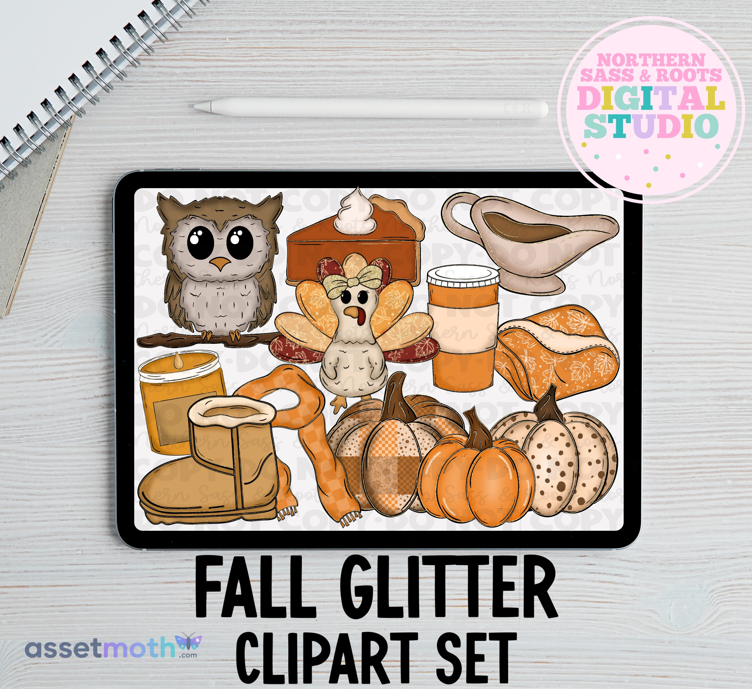 Fall Glitter: Clipart Set preview image