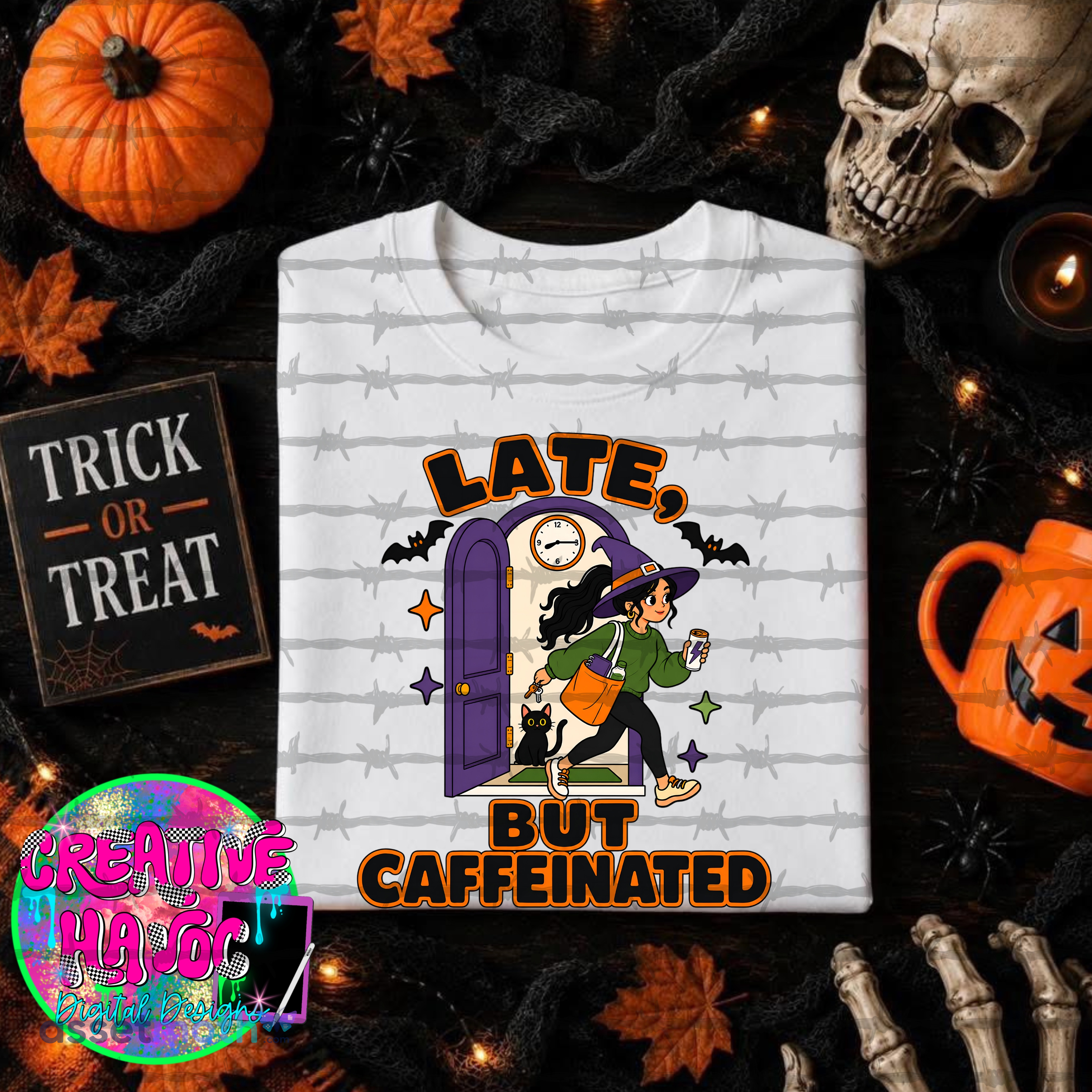 Late but caffeinated..Witchy caffeine png preview image