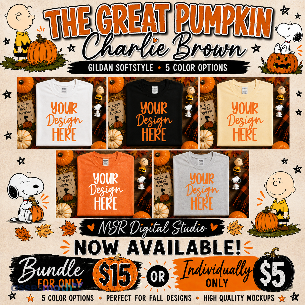 The Great Pumpkin Mockup Bundle: 2026 Shirt Mockup preview image