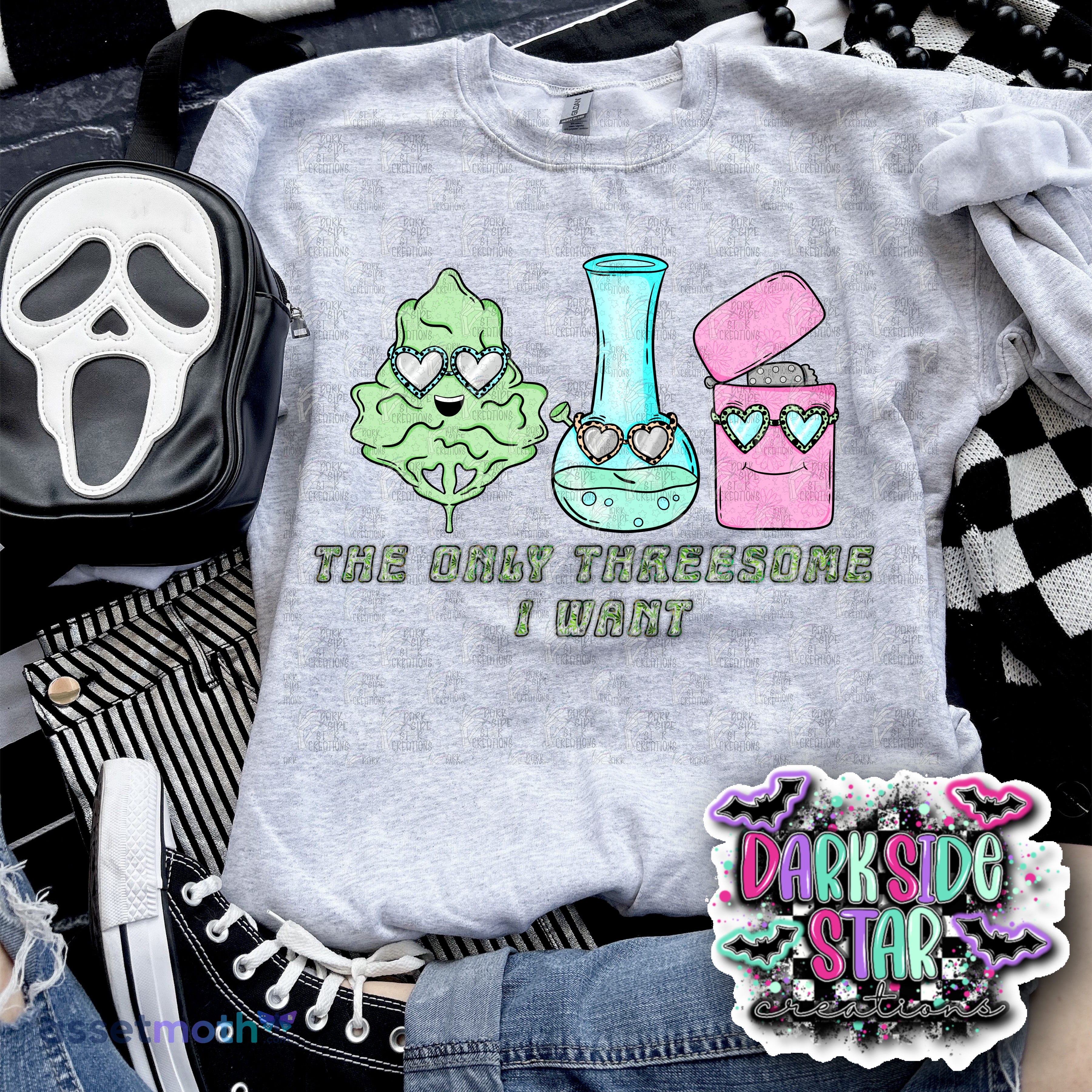 The Only Threesome I Want 12x12 300 DPI PNG Digital Download preview image